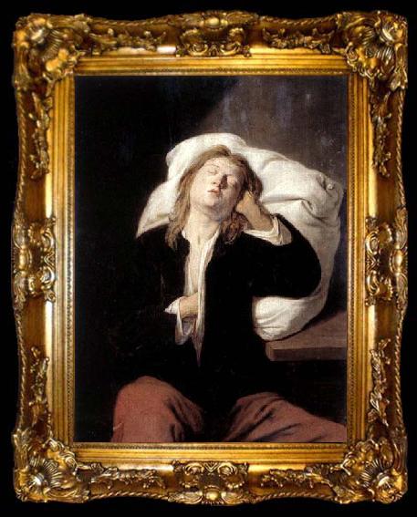 framed  David Ryckaert Man Sleeping, ta009-2